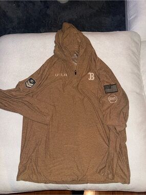 Colosseum UCLA Men's Brown Hooded Quarter-Zip Pullover